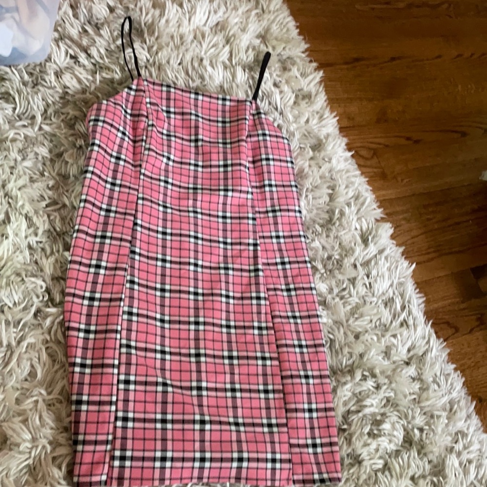 Pink plaid dress